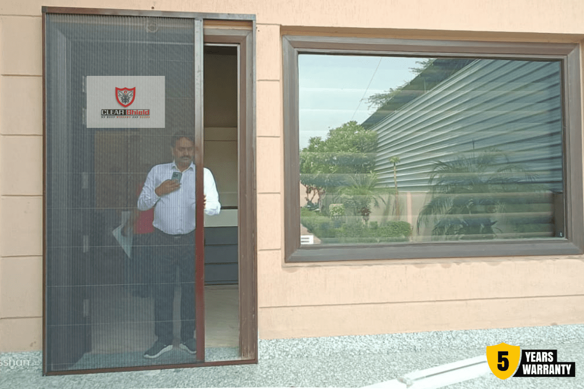 Stylish pleated mesh window with mosquito protection and smooth sliding design