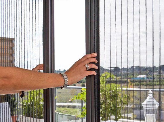 Barrier Free Mesh Door