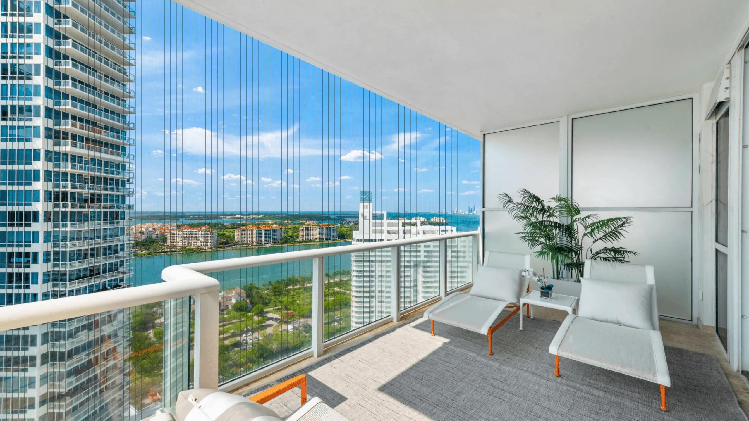 Invisible grill for balcony